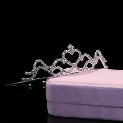 Rhinestone Headband Queen Crown Tiara Wedding Hair Accessory