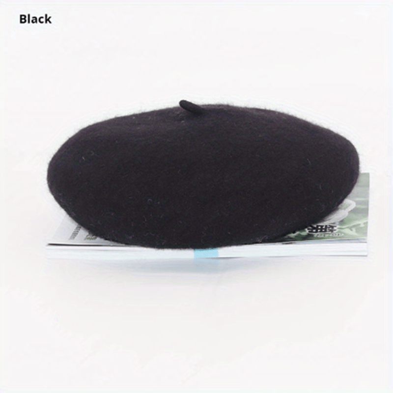 Kids Winter Berets Wool Painter Hats Retro Warm Knitted Hats