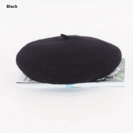 Kids Winter Berets Wool Painter Hats Retro Warm Knitted Hats