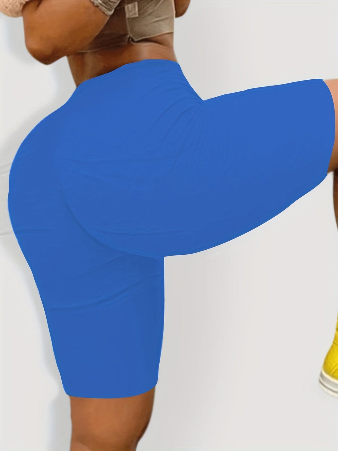 High Rise Stretchy Skinny Biker Shorts