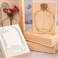 Wooden Bottle Stamp for DIY Craft Decoration
