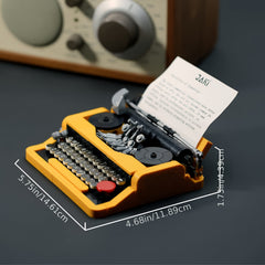 Creative Typewriter Building Blocks Model Collectible Retro Display Gift