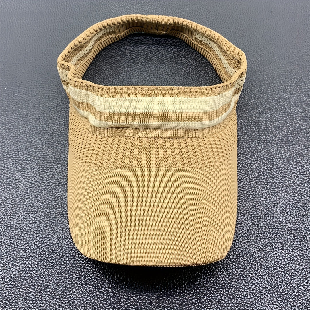 Women's Striped Sun Visor Hat for Tennis Golf Fishing