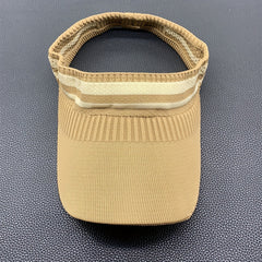 Women's Striped Sun Visor Hat for Tennis Golf Fishing