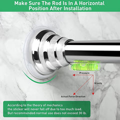 Shower Curtain Rod Bracket Wall Mounted Holder Anti Slip