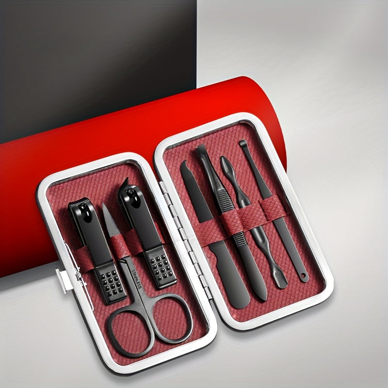 7pcs Painted Nail Clipper Set Stainless Steel Nail Clippers