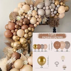 Coffee Theme Happy Birthday Balloon Set with Garland Arch Kit