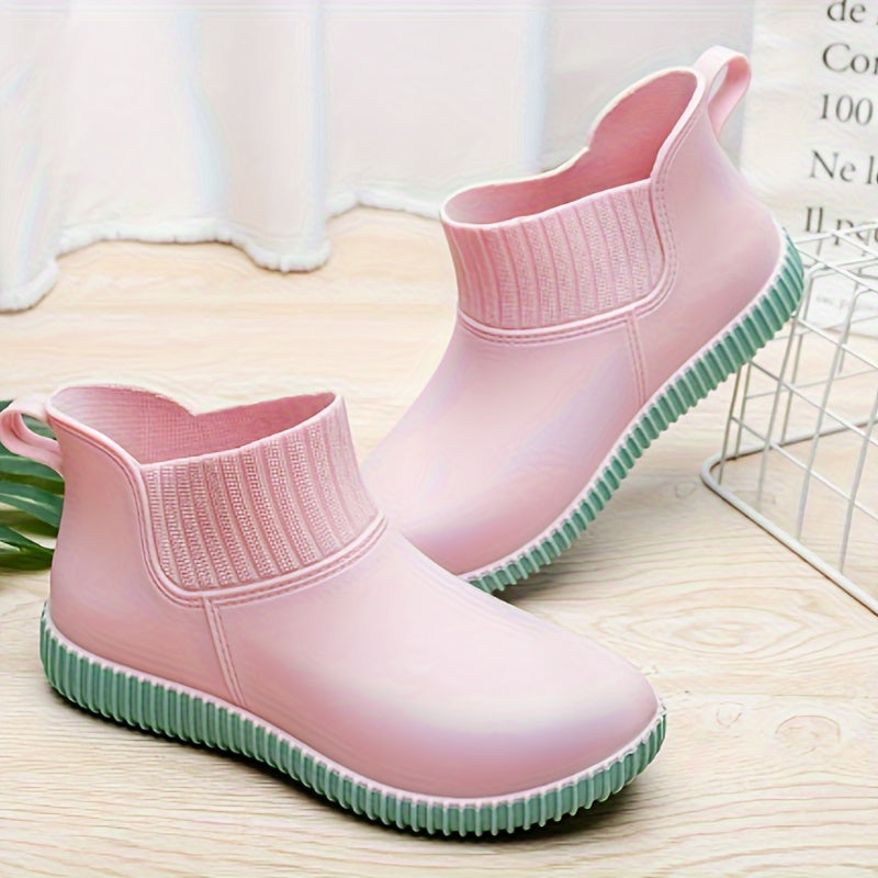 Women's Waterproof Rain Boots Anti-slip PVC Rubber Shoes