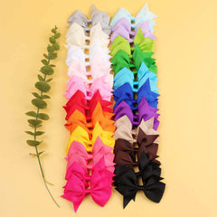 40pcs Colorful Bow Hair Clips Set for Fun and Style