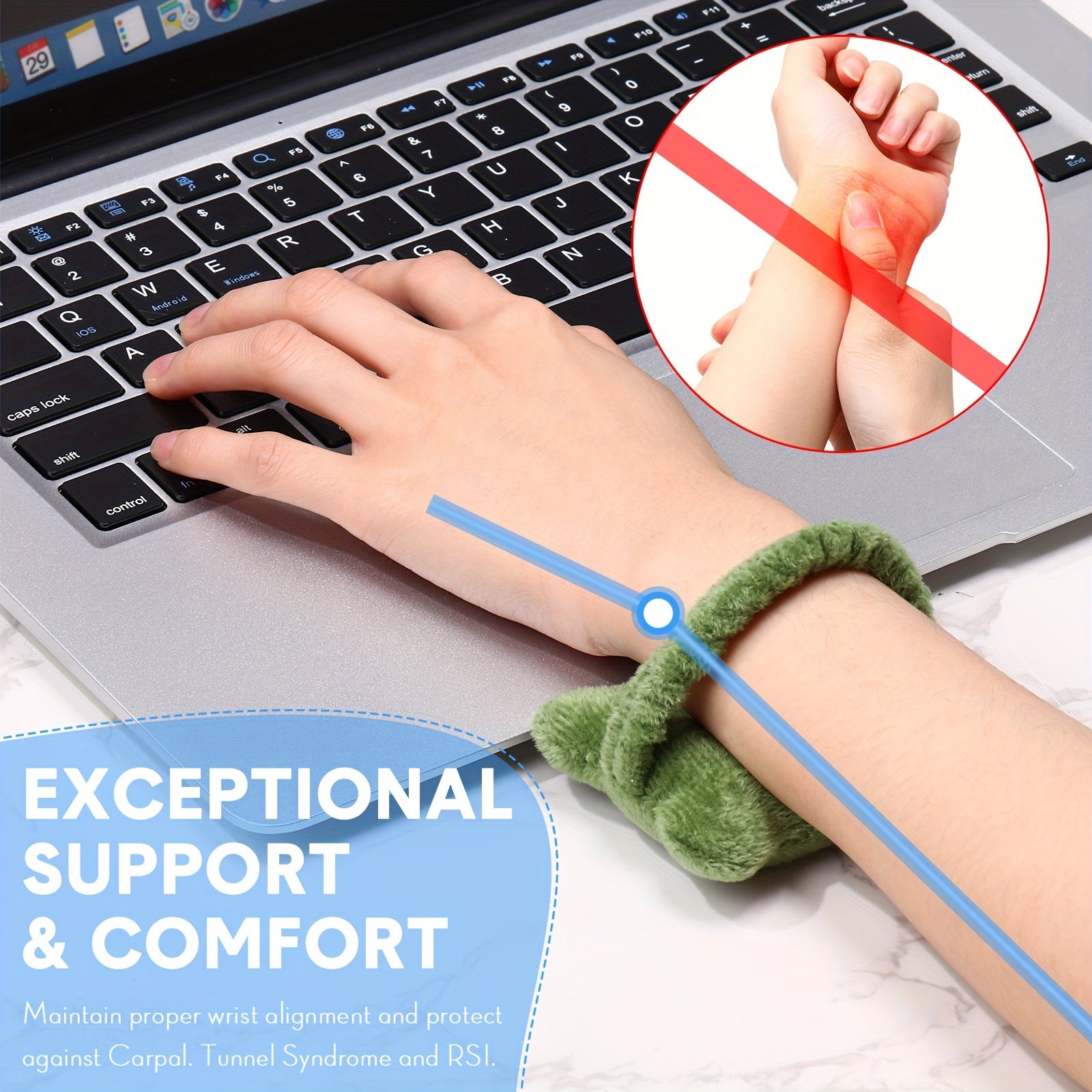 20pcs Keyboard & Mouse Wrist Rest Set - Comfortable Support & Cushion