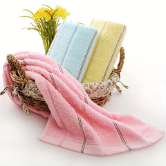1pc Striped Pattern Hand Towel Soft Skin-friendly Face Towel Absorbent Towel