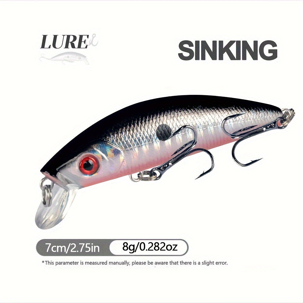 10pcs Sinking Minnow Lures Hard Bait For Perch Trout Bass Fishing