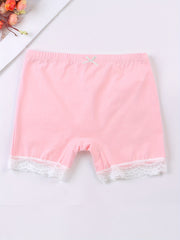 Girls' Safety Shorts with Lace Trims Soft Comfy Dance Shorts