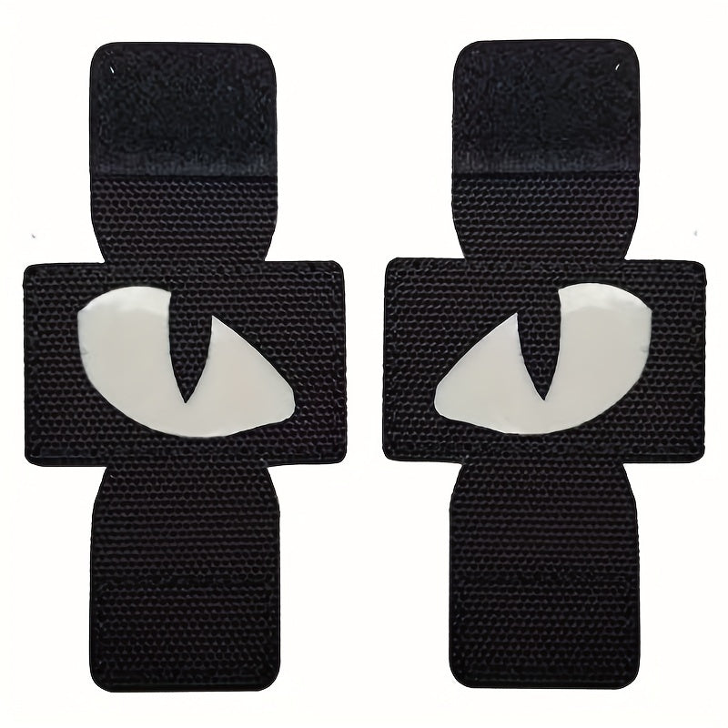 Cat Eyes Morale Patches Glow In Dark Hook And Loop Fasteners Embroidery Patches