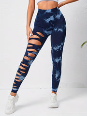 Tie Dye High Waist Yoga Leggings Sexy Butt Lifting Tight Pants