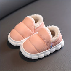 Boys Fleece House Shoes Non Slip Soft Bottom Indoor Winter Walking Shoes