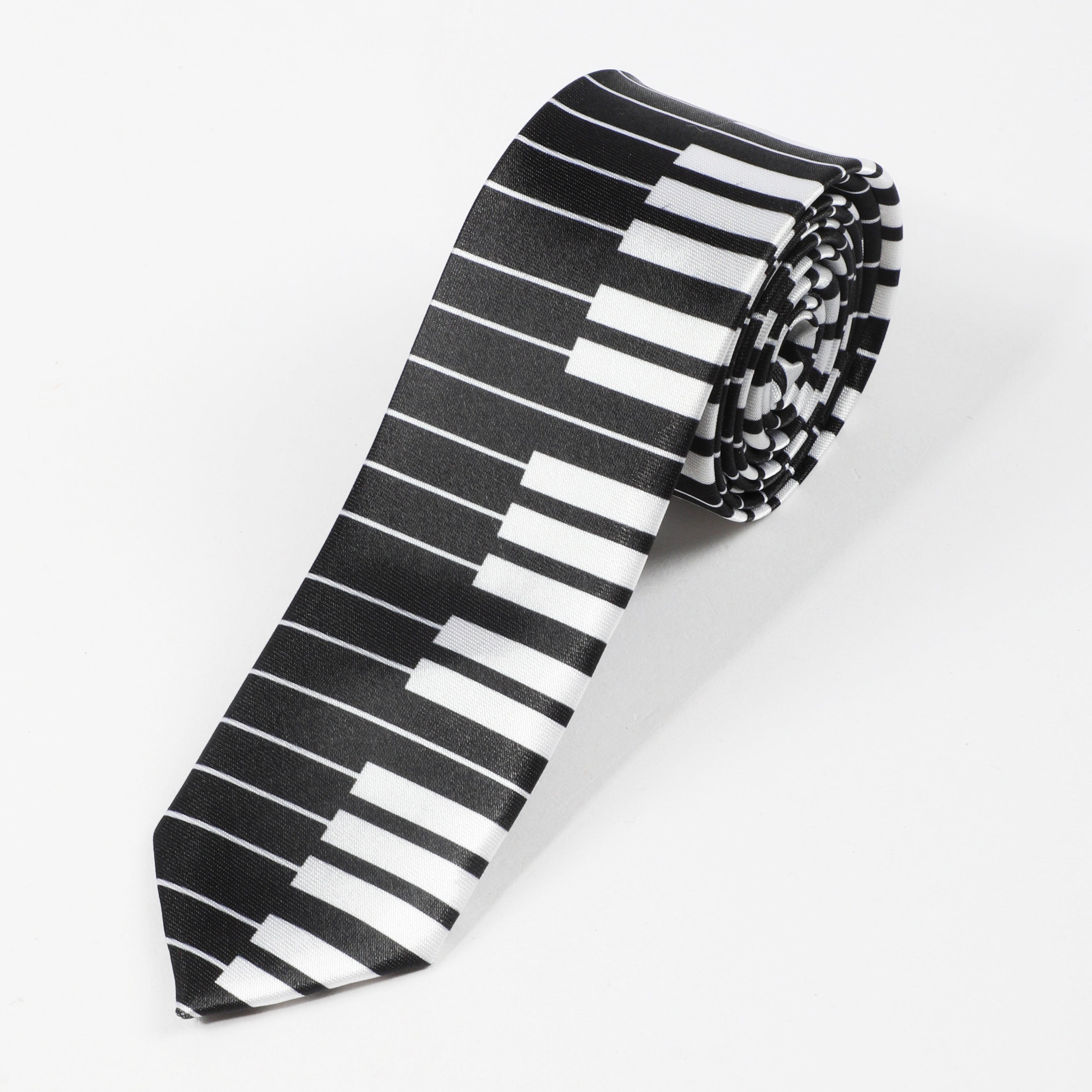 Men's Piano Keys Pattern Tie Clothing Decorative Accessories