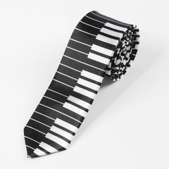 Men's Piano Keys Pattern Tie Clothing Decorative Accessories