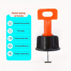 Reusable Tile Leveling System Kit with Steel Needle, Wrench - 101pcs - PRO & DIY
