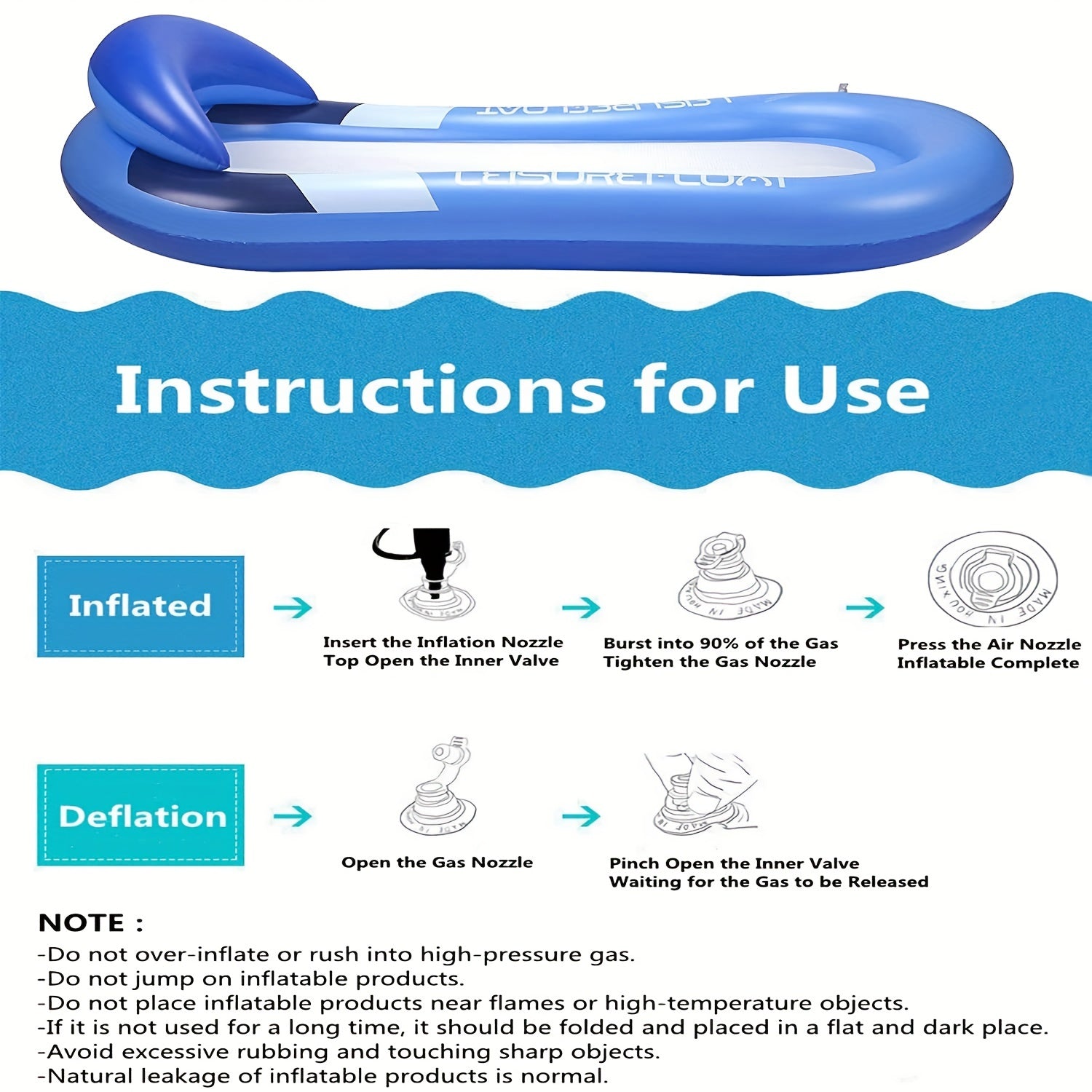 Inflatable Pool Lounger for Adults Float Hammock Raft