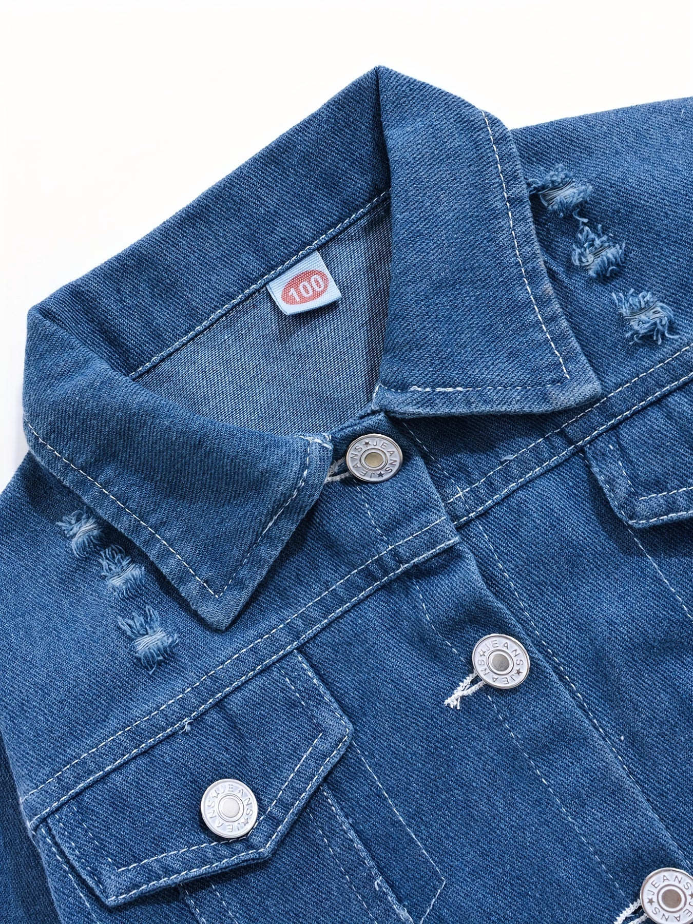 Boys Astronaut Print Denim Jacket Long Sleeve Coat