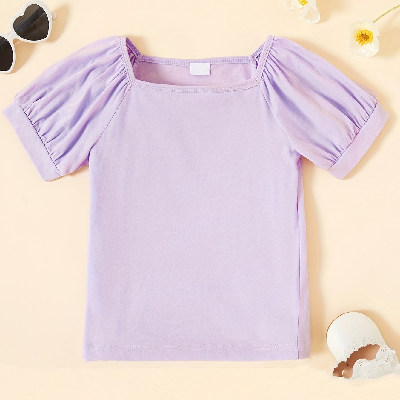 Toddler Girls Cotton Short Sleeve Tee Top