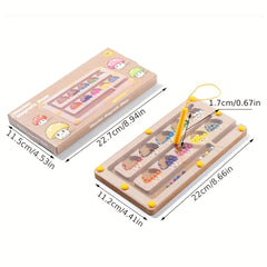 Wooden Magnetic Mushroom Maze Puzzle Toy for Kids