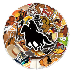 50pcs Western Cowboy Stickers for Motorcycles Laptops DIY Projects