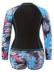 Modest Swimsuit Set Women's Plus Long Sleeve