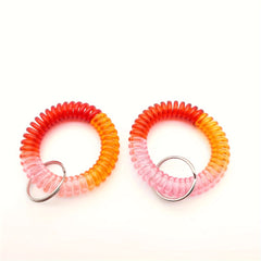 Plastic Spring Coil Keychain Bracelet Telescopic Ring