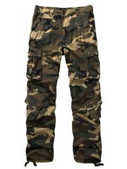 AKNAVY Camo Cargo Pants Men's Outdoor Cotton Loose Fit