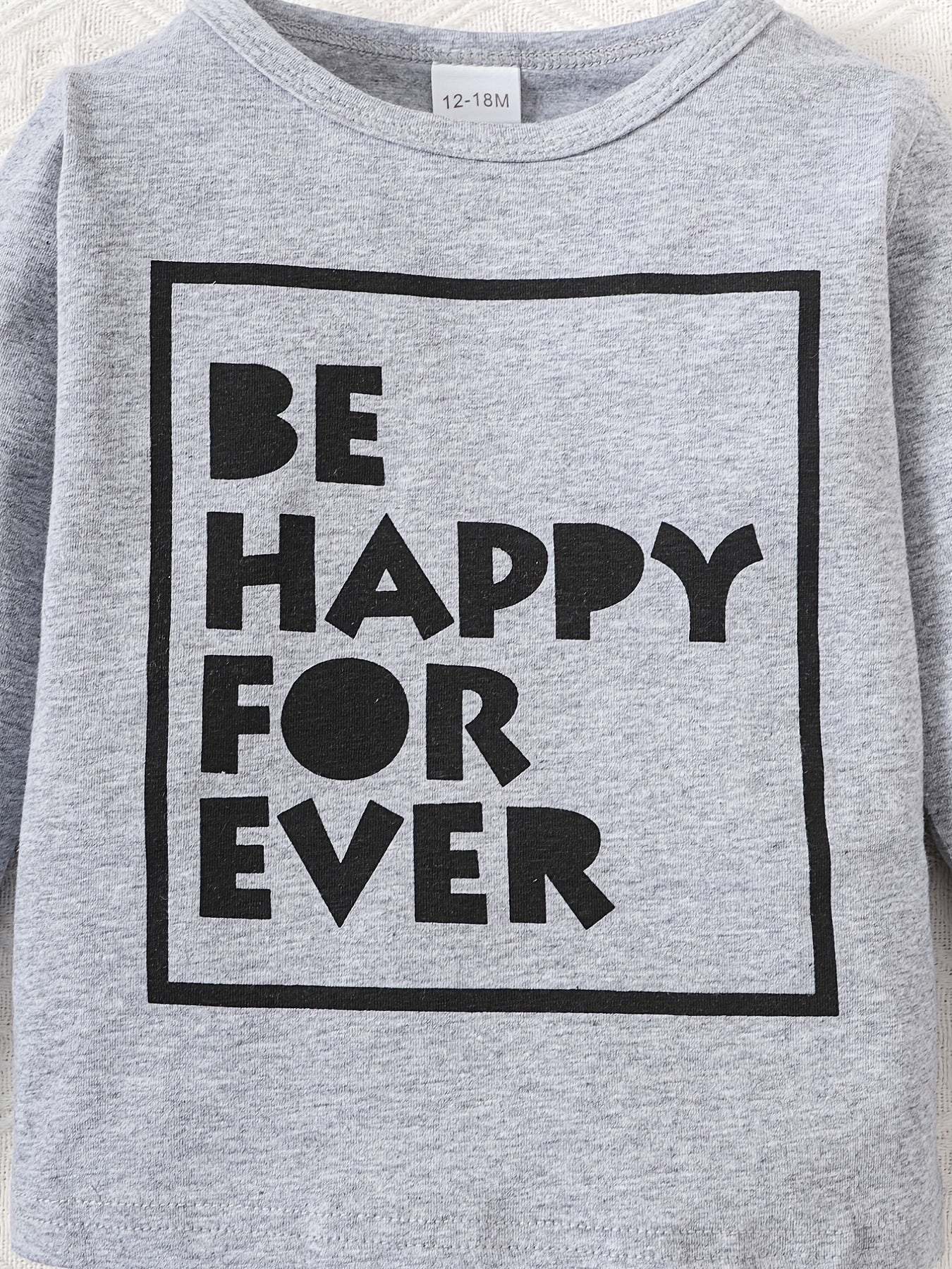 Baby Casual Be Happy Long Sleeve T Shirt