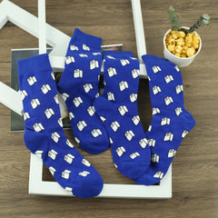 Men's Cartoon Toilet Paper Crew Socks - 2 Pairs
