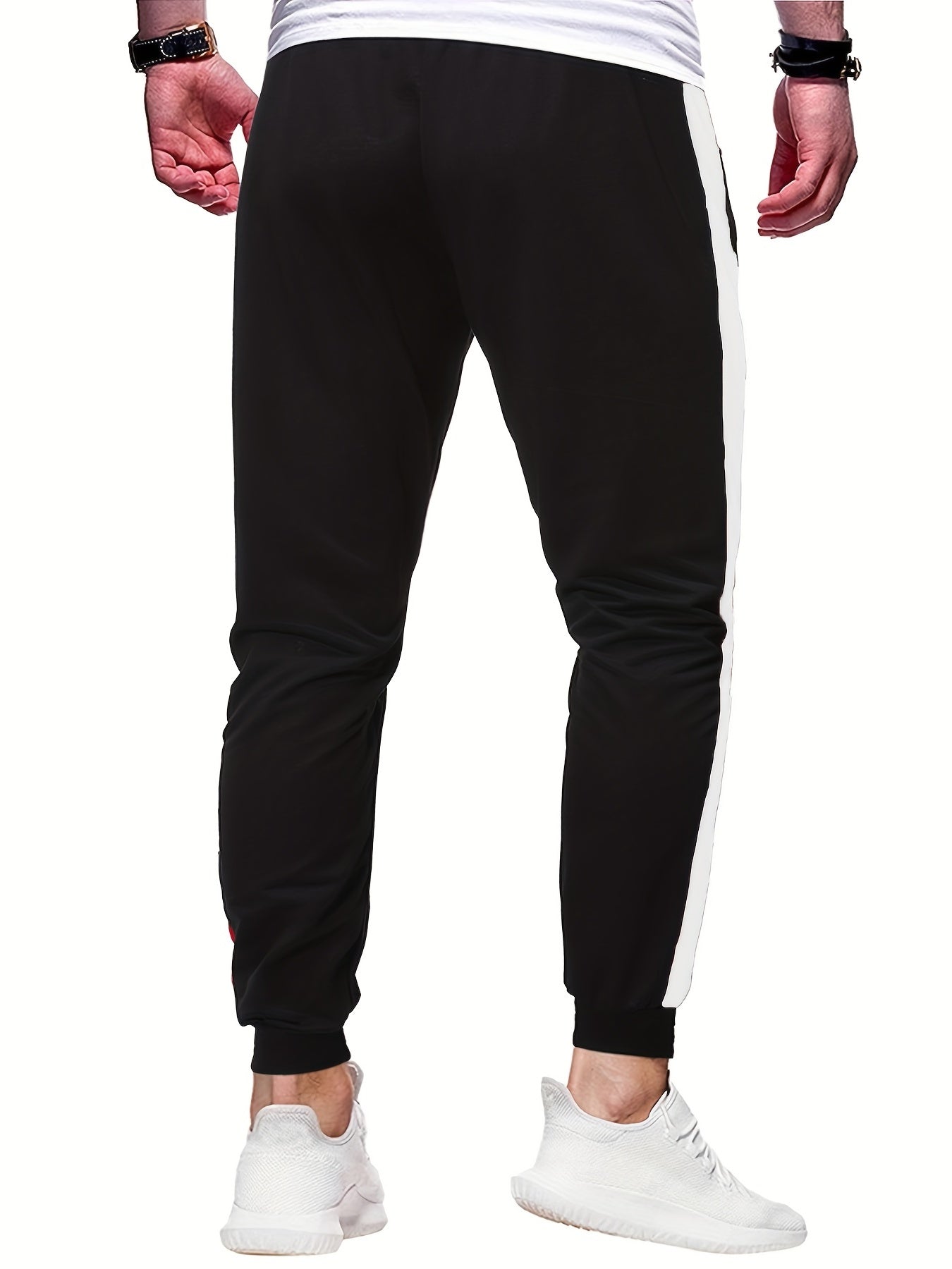 Men's Zipper Pocket Joggers Casual Loose Fit Pants
