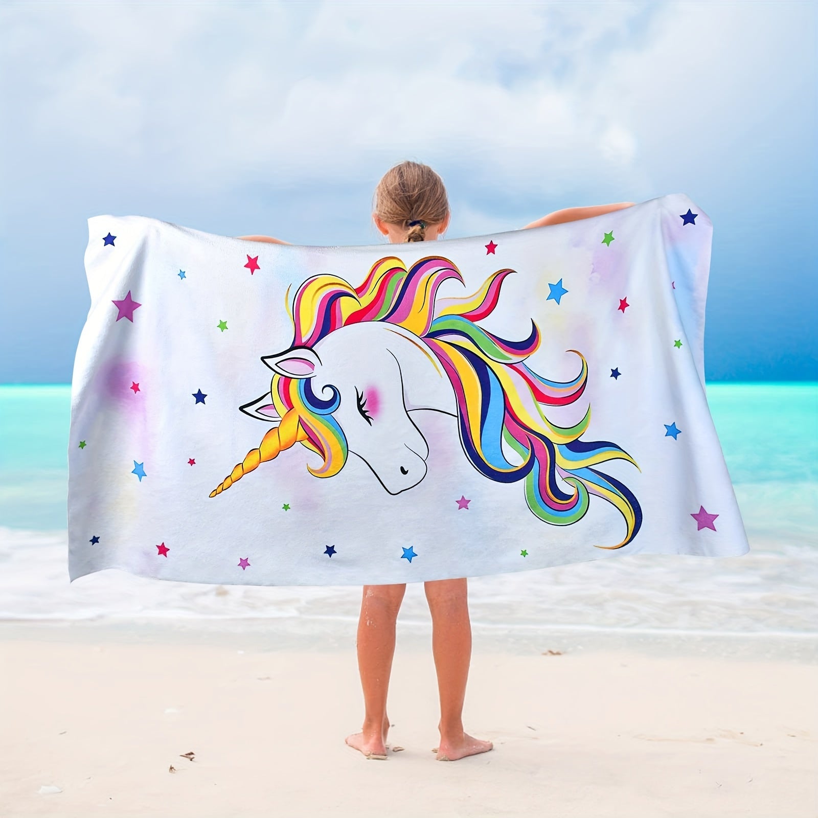 Mermaid Microfibre Beach Towel for Sunny Days