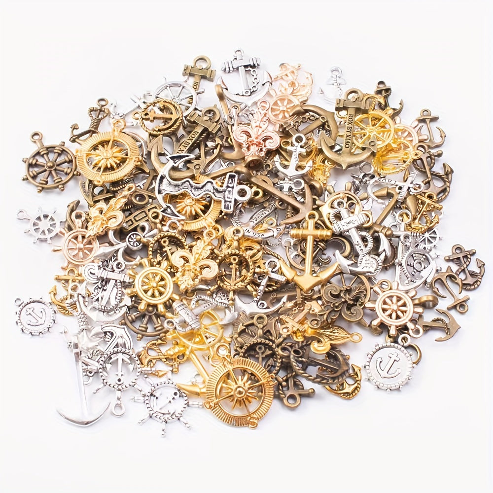 DIY Retro Zinc Alloy Jewelry Accessories Anchors Rudder Pendants