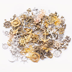 DIY Retro Zinc Alloy Jewelry Accessories Anchors Rudder Pendants