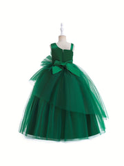 Girls Mesh Puffy Princess Dress Gown For Party or Wedding
