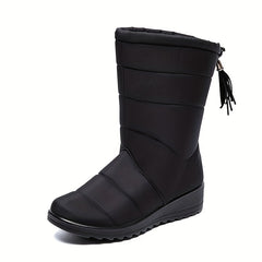 Women's Waterproof Wedge Snow Boots Plush Lined Comfortable Winter Boots