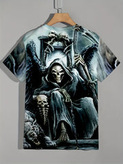 Men's Skeleton Graphic T Shirt 3D Print Breathable Casual Tee