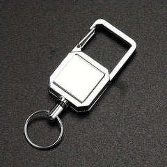 Steel Wire Rope Retractable Key Chain Carabiner Anti Lost Keyring