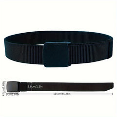 Nylon Canvas Belt with Plastic Buckle for Men and Women