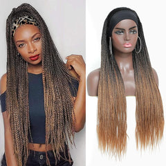 Ombre Long Braided Headband Wig For Women
