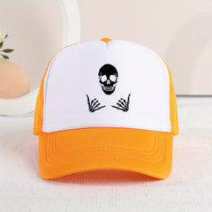 Skull Stitching Mesh Cap Sun Protection Breathable Cap