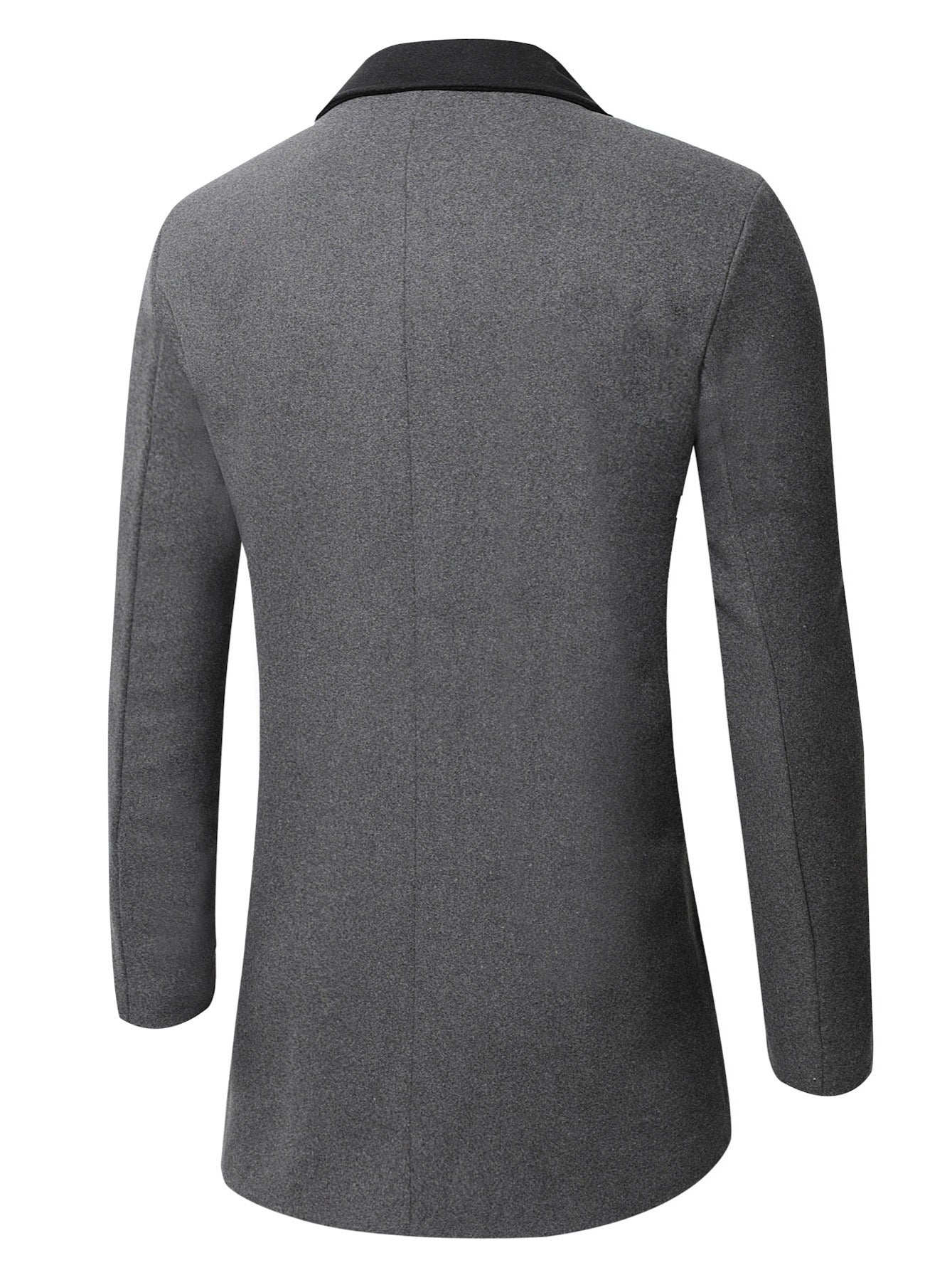 Men's Lapel Casual Button Trench Coat
