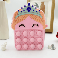 Girls Silicone Princess Crossbody Bag Shoulder Bag Coin Purse Wallet