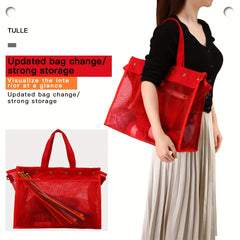 1pc Portable Crochet Storage Bag Knitting Bag Crochet Storage Tote Bag