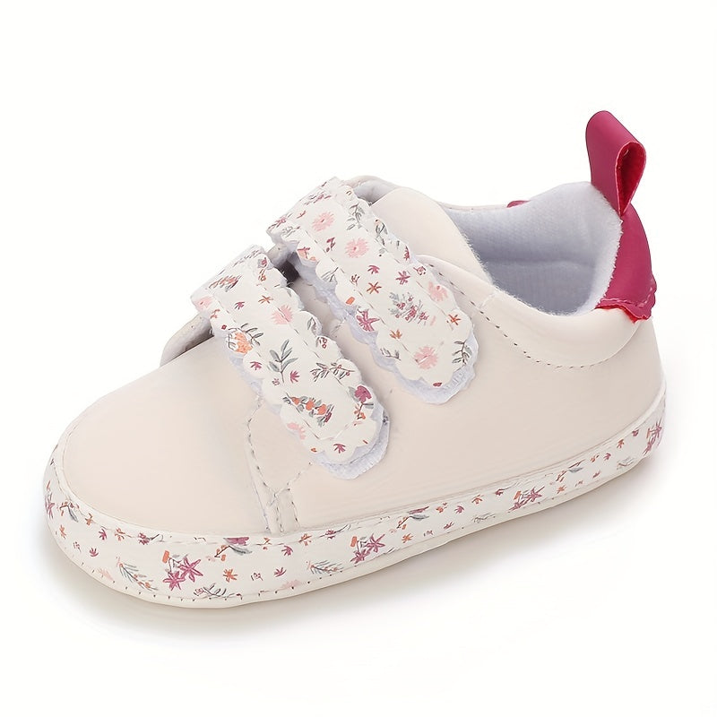 Flower Pattern Sneakers for Baby Girls