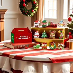 Christmas Building Block Set with Santa, Snowman, Reindeer