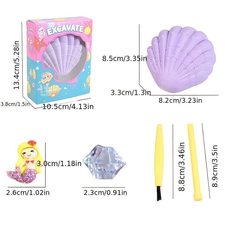 Mermaid Archaeological Digging Science Experiment Toy